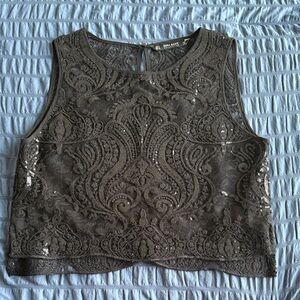 Zara Sheer Sequin Blouse